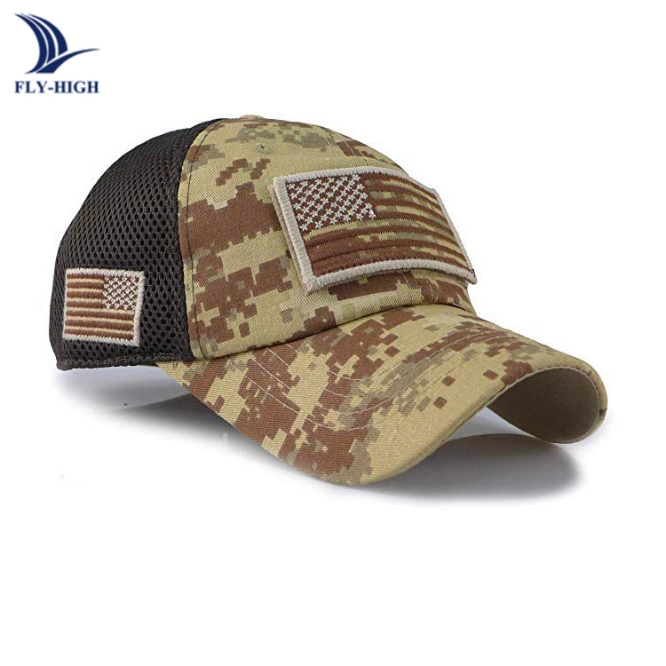 Army Cap and Military Caps Hat Camouflage Constructed Trucker Special Tactical Operator Forces USA Flag Patch Baseball Cap