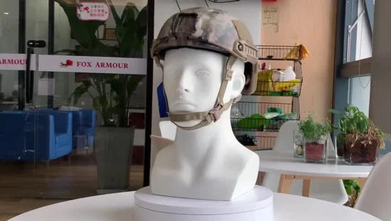Attrezzatura tattica militare per casco di protezione della testa anti-proiettile per addestramento all'aperto in fibra di carbonio
